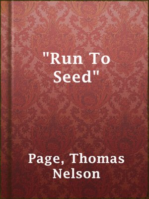cover image of "Run To Seed"
